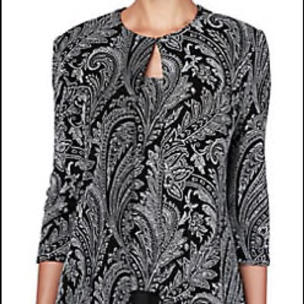 2-Piece Alex Evenings Sparkly Top